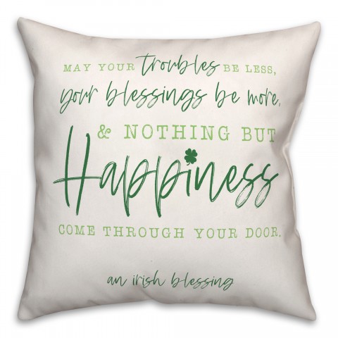 Irish Blessing 18x18 Spun Poly Pillow