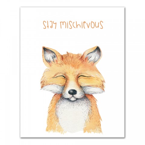 Mischievous Fox 16x20 Canvas Wall Art