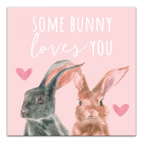 Some Bunny Loves You 20x20 Canvas Wall Art