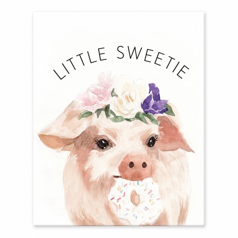 Little Sweetie Pig 8x10 Tabletop Canvas