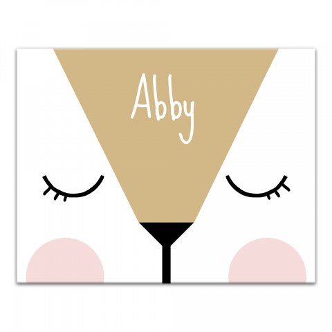 Cute Animal Face 14x11 Personalized Canvas Wall Art