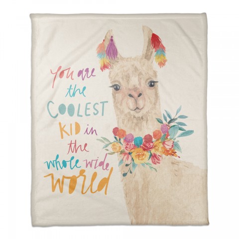 Llama Fiesta 50x60 Coral Fleece Blanket