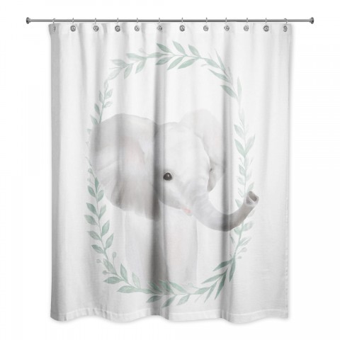 Sweet Baby Elephant 71x74 Shower Curtain