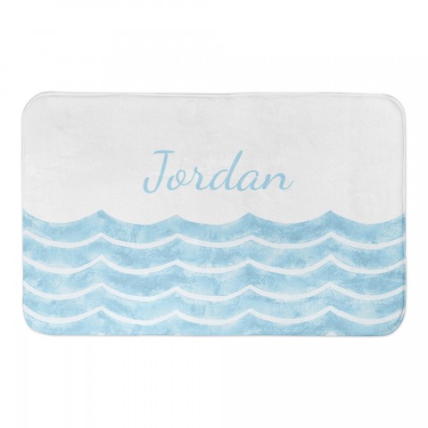 Waves 34x21 Personalized Bath Mat