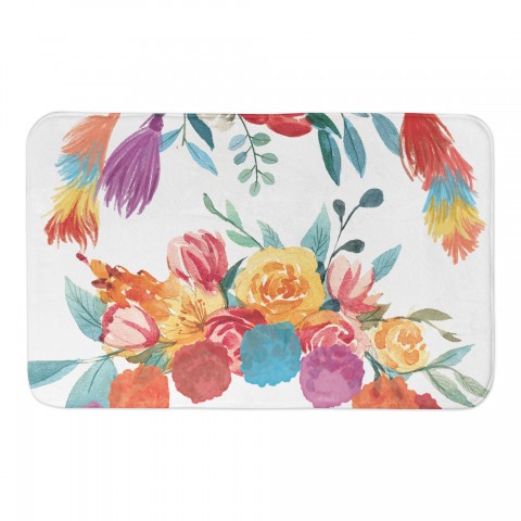 Fiesta Flowers 34x21 Bath Mat