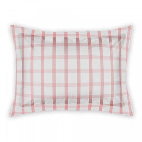 Pink Plaid Standard Brushed Poly Sham
