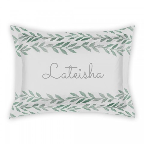 Botanical Leaves Standard Personalized Brushed Poly Sham
