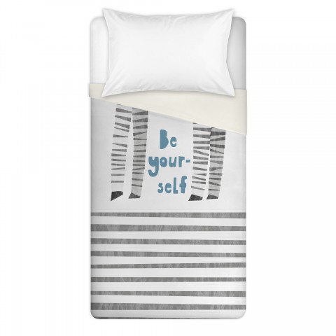 Be Yourself Zebra Twin Brushed Poly Duvet