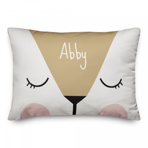 Cute Animal Face 14x20 Personalized Spun Poly Pillow
