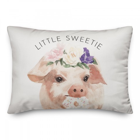 Little Sweetie Pig 14x20 Spun Poly Pillow