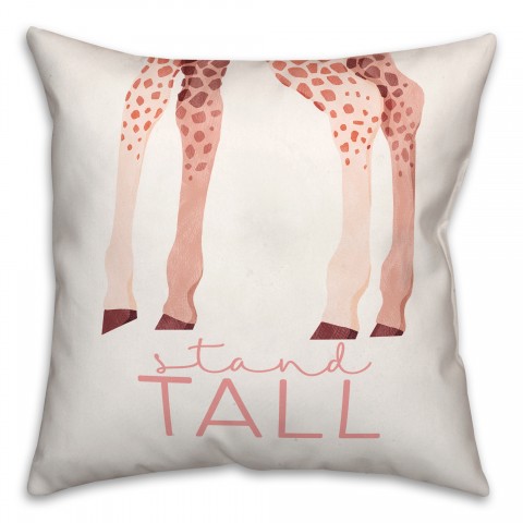 Stand Tall Giraffe 18x18 Spun Poly Pillow