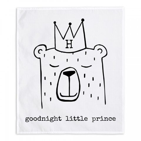Monogram Bear 30x40 Personalized Tapestry
