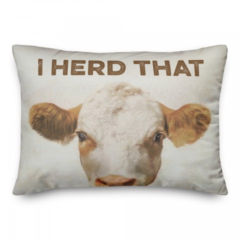 Herd That Cow 14x20 Spun Poly Pillow