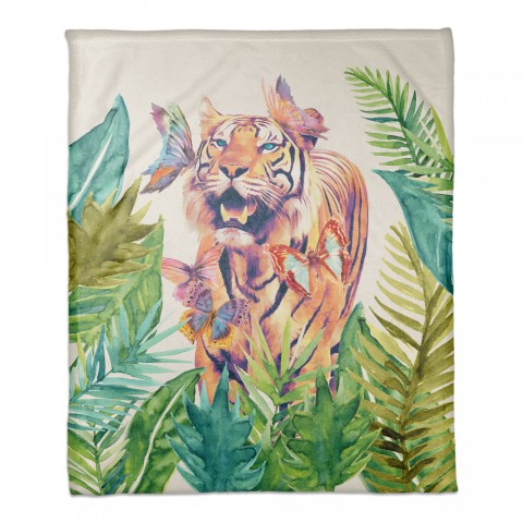 Butterfly Tiger 50x60 Coral Fleece Blanket