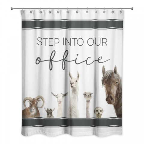 Animal Group Office 71x74 Shower Curtain