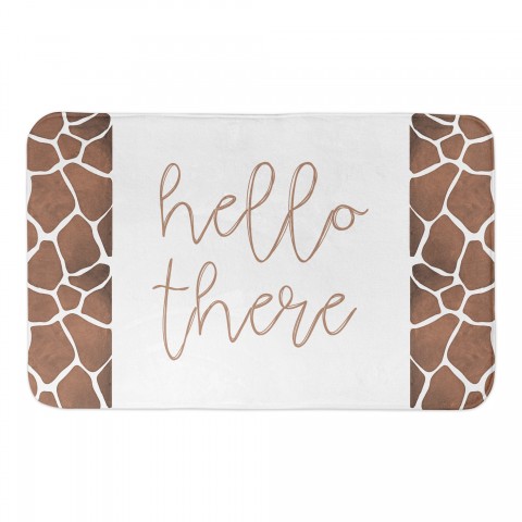 Hello There Giraffe Pattern 34x21 Bath Mat