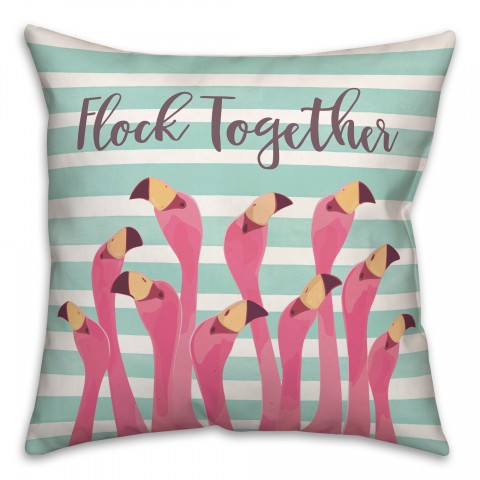 Flock Together 18x18 Spun Poly Pillow