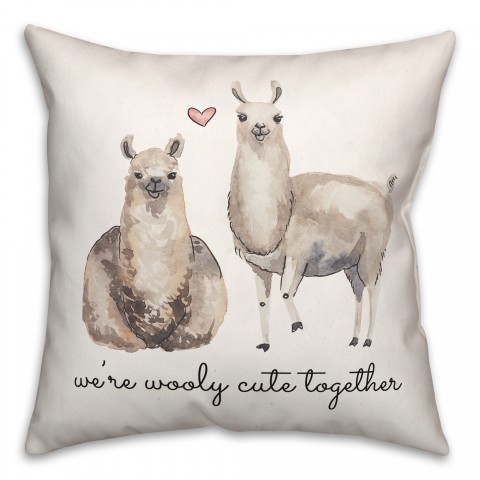 Llamas Names 18x18 Personalized Spun Poly Pillow