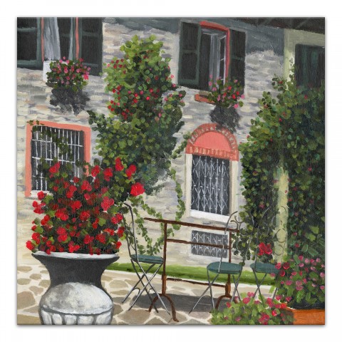 Outdoor Café 24x24 Canvas Wall Art