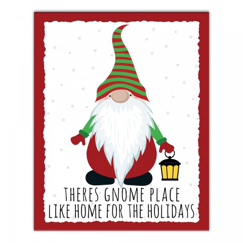 There's Gnome Place like Home 8x10 Canvas Wall Art