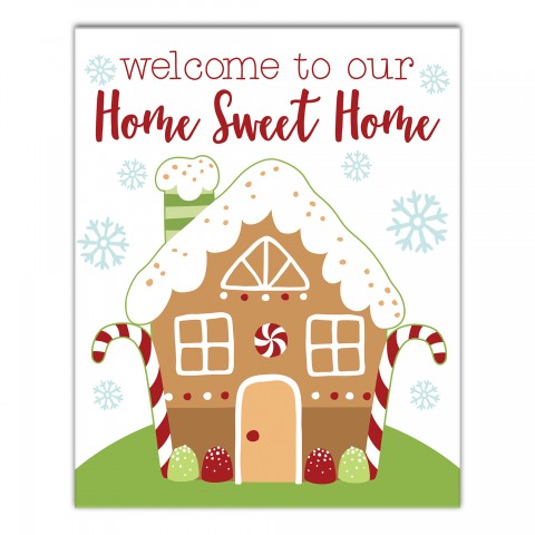 Welcome To Our Home Sweet Home 8x10 Canvas Wall Art