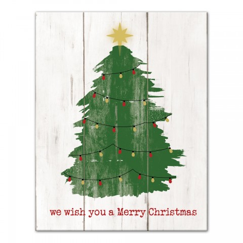 We wish you a Merry Christmas  11x14 Canvas Wall Art