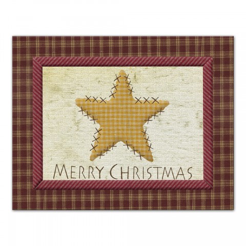 Merry Christmas Antique 14x11 Canvas Wall Art
