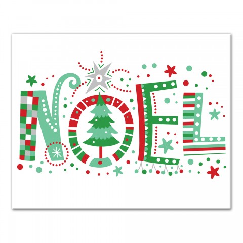 Festive Noel  10x8 Canvas Wall Art