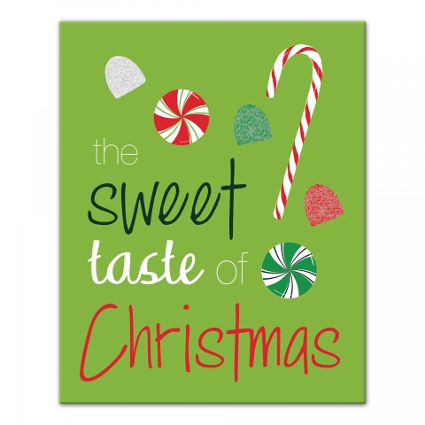 Sweet Christmas Candies 8x10 Canvas Wall Art