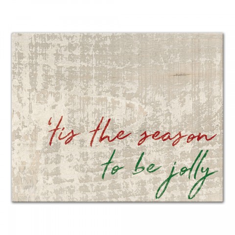 Tis the Season to be Jolly 10x8 Canvas Wall Art