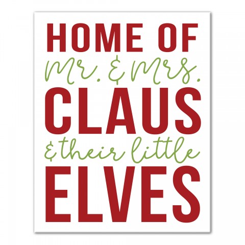 Home of Little Elves 8x10 Canvas Wall Art