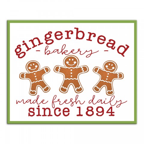 Gingerbread Blessings 10x8 Canvas Wall Art
