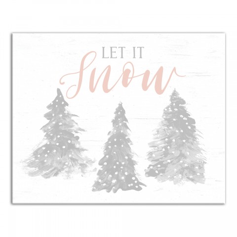 Let It Snow 8x10 Canvas Wall Art