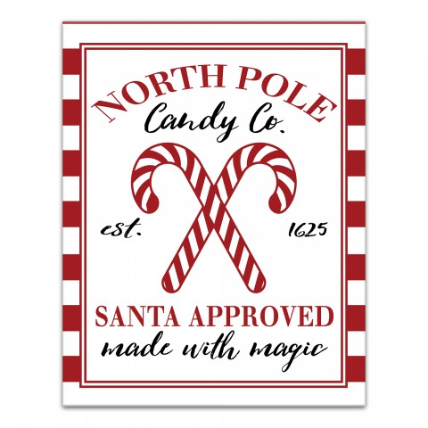 Candy Cane Co 11x14 Canvas Wall Art