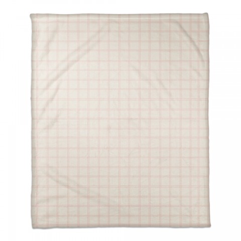 Pink Grid Pattern 50x60 Coral Fleece Blanket