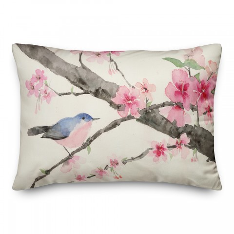 Cherry Blossom Branch 14x20 Spun Poly Pillow
