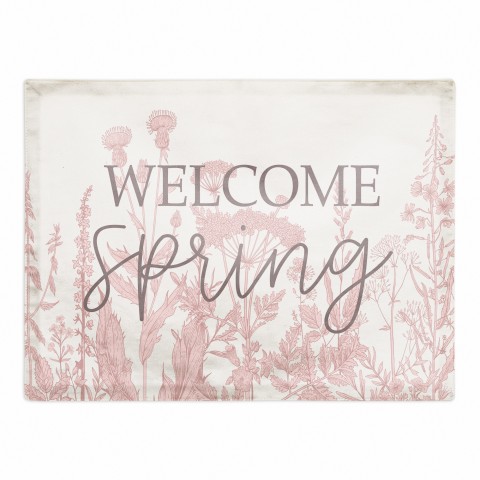 Welcome Spring 18x14 Poly Twill Placemat