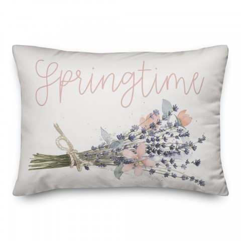 Springtime Bundled Flowers 14x20 Spun Poly Pillow