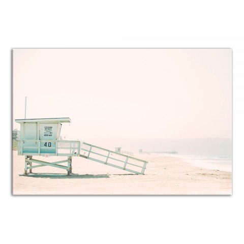 Lifeguard Post 18x12 Canvas Wall Art