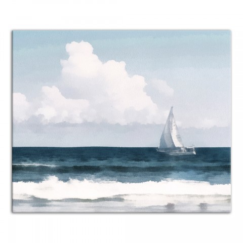 Blue Sailboat 24x20 Canvas Wall Art