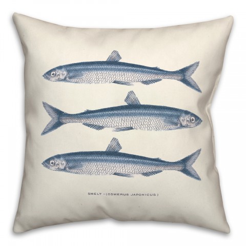 Smelt Fish 18x18 Indoor / Outdoor Pillow