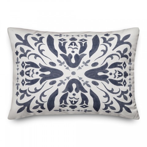 Distressed Floral Pattern 14x20 Indoor / Outdoor Pillow