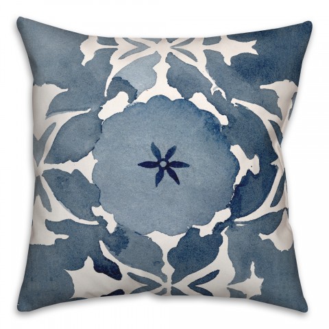 Painted Medallion 18x18 Indoor / Outdoor Pillow