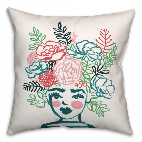 Flower Head 18x18 Indoor / Outdoor Pillow