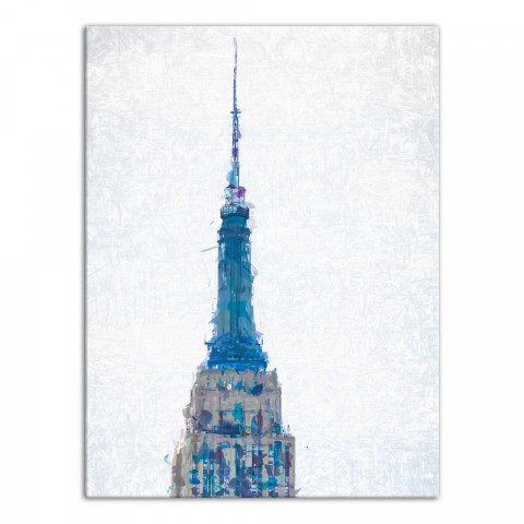 Blue Skyscraper 18x24 Canvas Wall Art