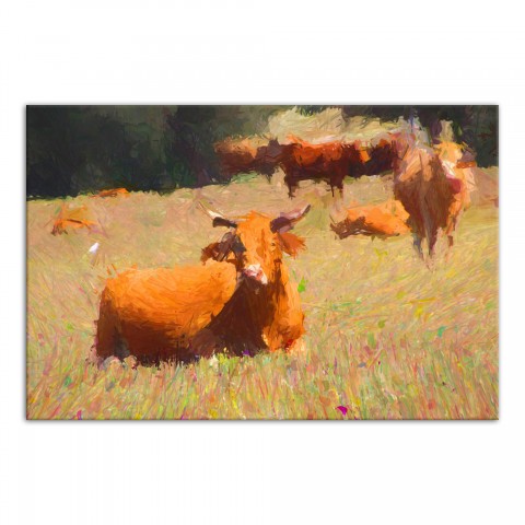 Mountain Cows 30x20 Canvas Wall Art