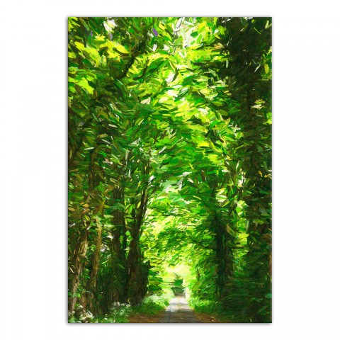 Green Forest Path 30x40 Canvas Wall Art