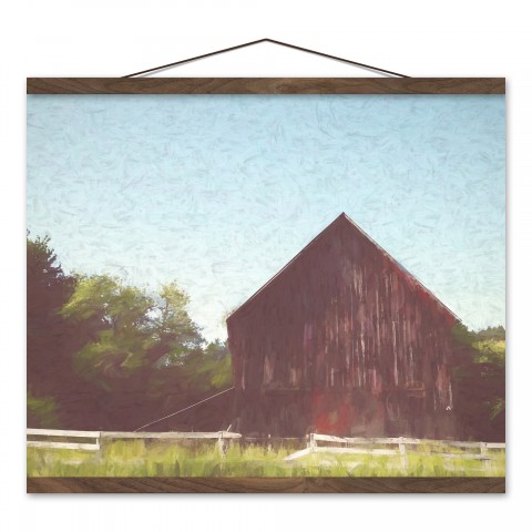 Simple Barn 16x20 Teak Hanging Canvas