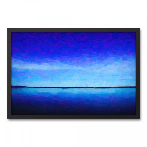 Blue Horizon 30x20 Black Framed Canvas