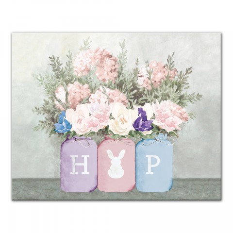 Easter Mason Jars 20x16 Canvas Wall Art
